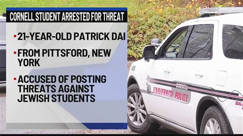 Cornell student arrested, charged for making anti-Semitic threats to Jewish students online